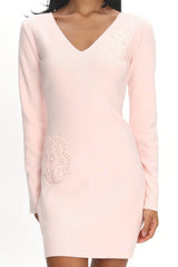 Xanda Knit Mini Dress Baby Pink