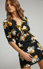 Rue Stiic - Patti Mini Skirt in Marigold Floral