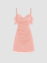 Sequin Ruched Mini Dress