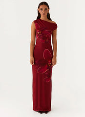 Showtime Maxi Dress - Maroon