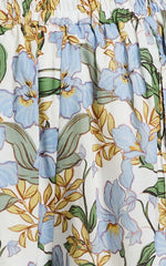 Amalie The Label - Linen Estella Elastic Waist Relaxed Shorts in Iris Floral