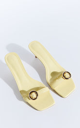 Billini - Lyon Heels with Hardware Detail in Daffodil