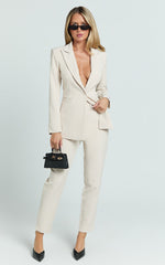 Hermie Blazer - Single Breasted Blazer in Putty
