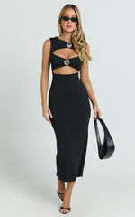 Lioness - After Hours Midi Dress in Onyx