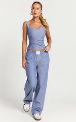 Lioness - Cobain Pants in Navy Stripe