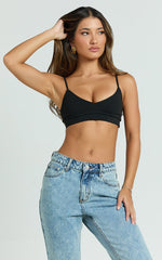 Orochie Bralette - Scoop Neck Bralette in Black