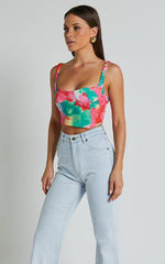 Ritchel Top - Colourful Corset Top in Multi