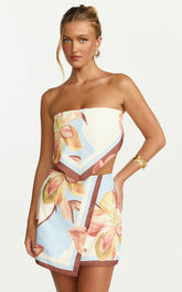 Robyn Top - Bandana Tie Back Top in Cornflower Blue