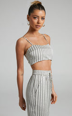 Rosetti Top - Bralette Top in Chain Print