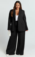 Selena Blazer - Oversized Single Breasted Blazer in Black