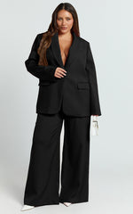 Selena Blazer - Oversized Single Breasted Blazer in Black