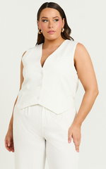 Lorcan Vest - Tailored Vest in White