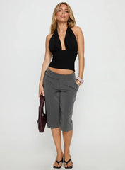 Rakelle 3/4 Tailored Shorts Dark Grey