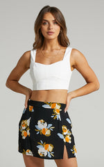 Rue Stiic - Patti Mini Skirt in Marigold Floral