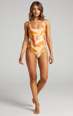 Malik One Piece - Low Back One Piece in Summer Swirl