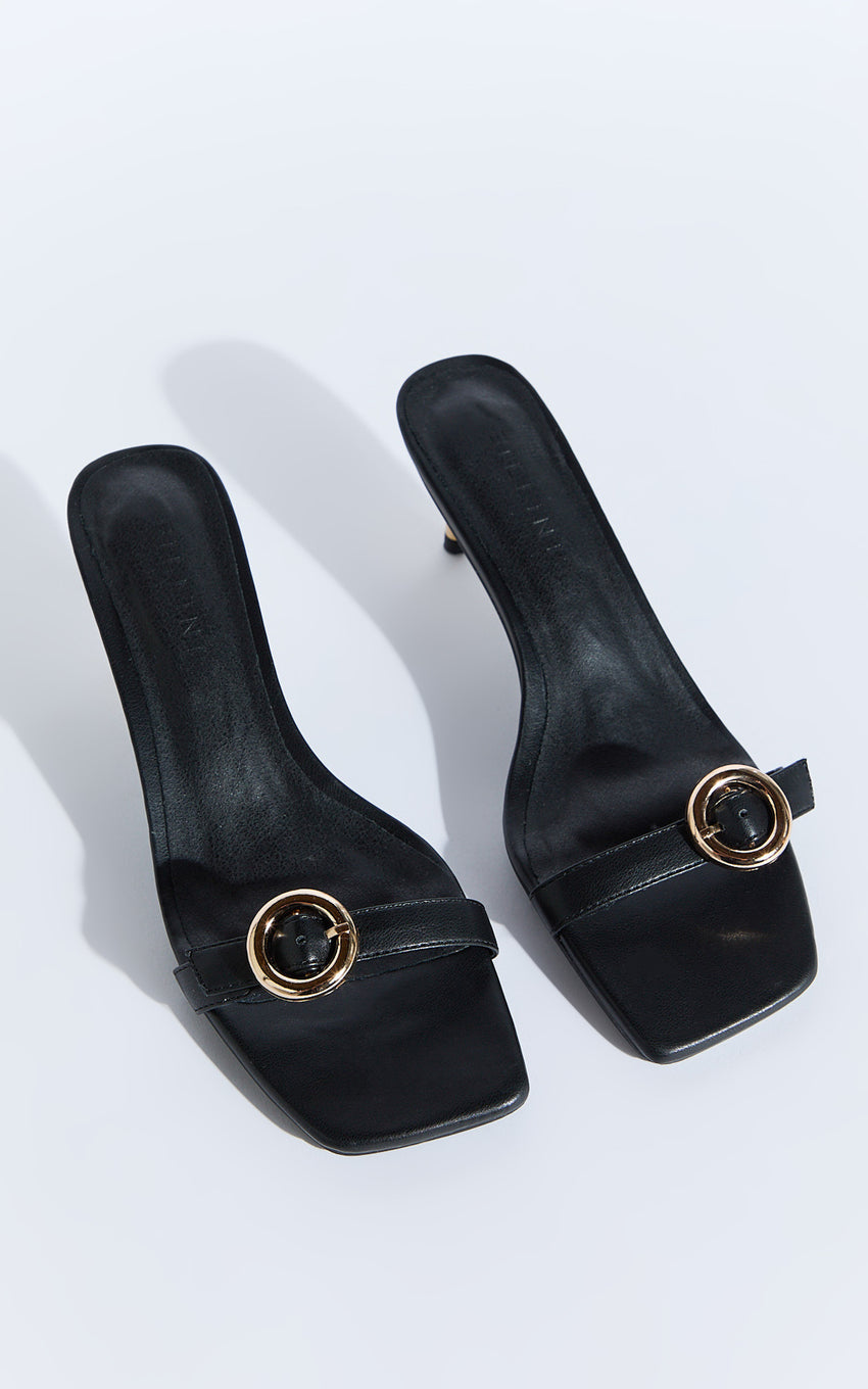Billini - Lyon Heels with Hardware Detail in Black