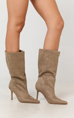 Billini - Nour Boots in Taupe Suede