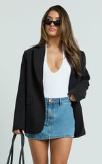 Fabia Skort - Denim Mid Rise Skort in Light Blue Wash
