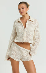 Lioness - Babydoll Top in Cream Floral