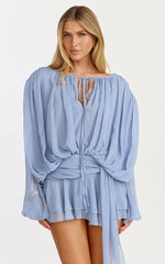 Lioness - Elements Mini Dress in Slate Blue