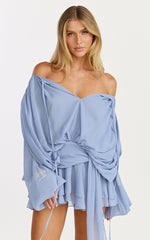 Lioness - Elements Mini Dress in Slate Blue