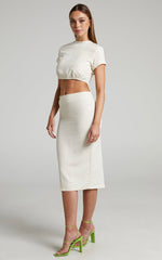 Lioness - Fazio Midi Skirt in Off White