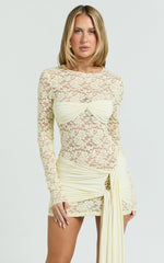 Lioness - Midnight Mini Dress in Butter
