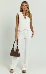 Lorcan Vest - Tailored Vest in White