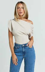 Nalfie Top - Asymmetrical Top in Oat