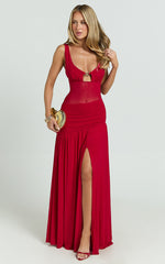Runaway The Label - Denver Maxi Dress in Red
