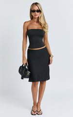 Toni Top - Strapless Tube Top in Black
