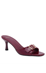 Novo - Venezia Hardware Detail Heels in Deep Red Patent