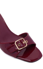 Novo - Venezia Hardware Detail Heels in Deep Red Patent