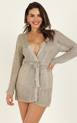 Lioness - Take Me To Rio Mini Dress in Gold Lurex